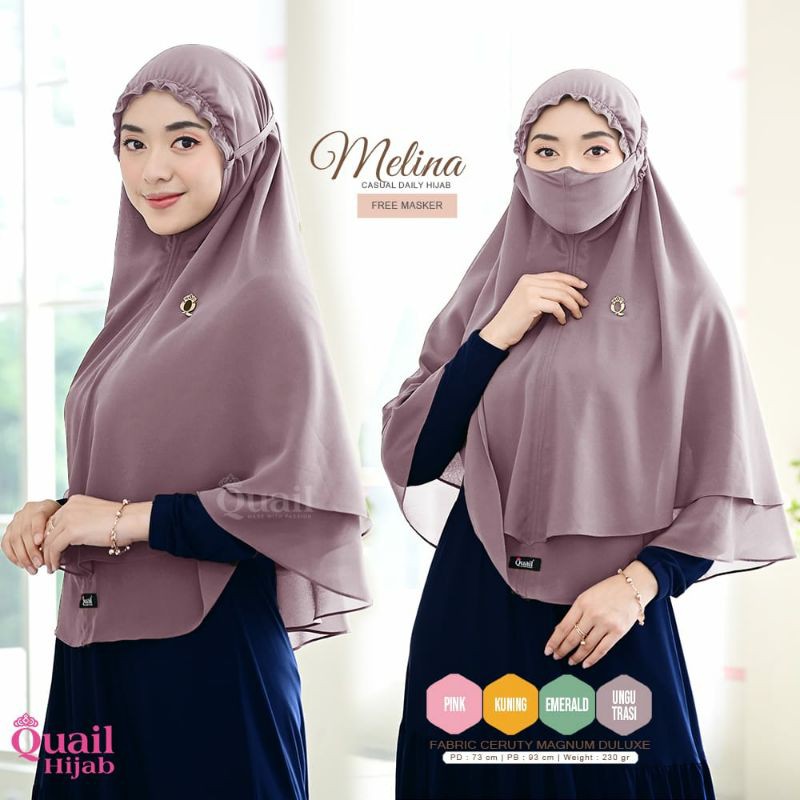Hijab Melina Quail Original (Restock)