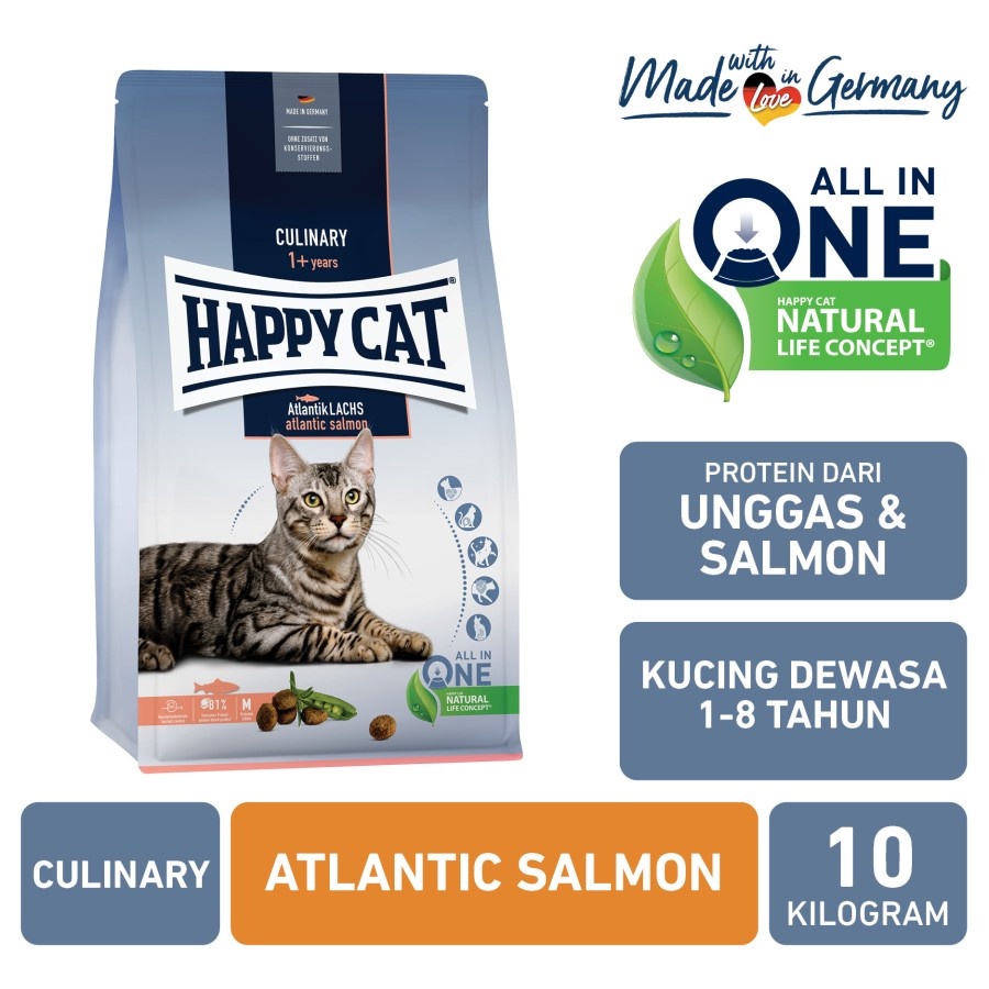 Makanan Kucing Happy Cat Atlantic Lachs Adult 10kg - Happy Cat Salmon Adult via Kargo