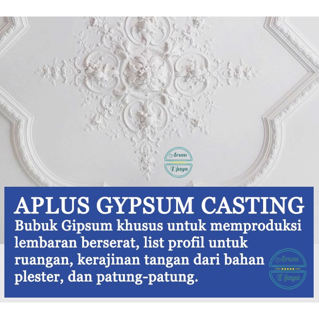 Gypsum APlus Casting - Semen Gypsum A plus Gipsum - Cetak List Plafon 1kg