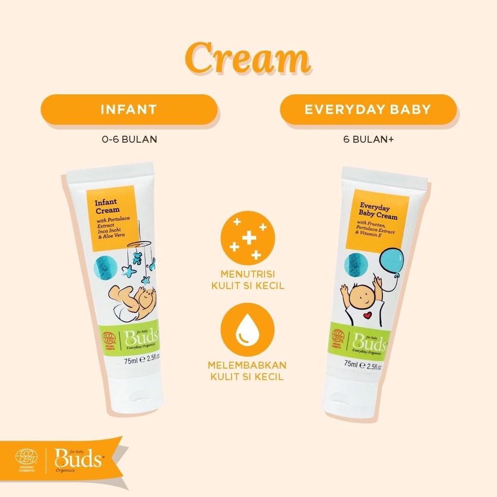 BUDS EVERYDAY BABY CREAM 75ML / CREAM BAYI