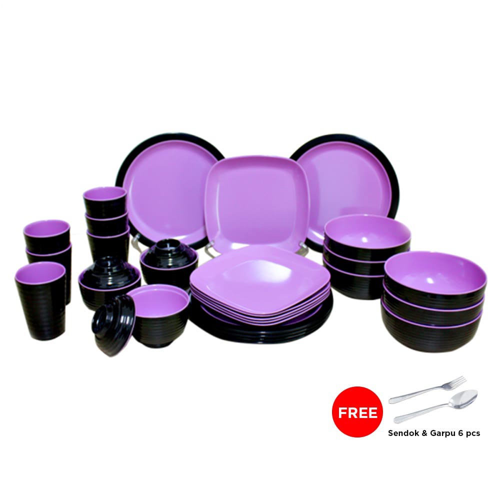 Set Melamin set Golden Dragon paket rainbow perlengkapan makan dapur gelas piring mangkok