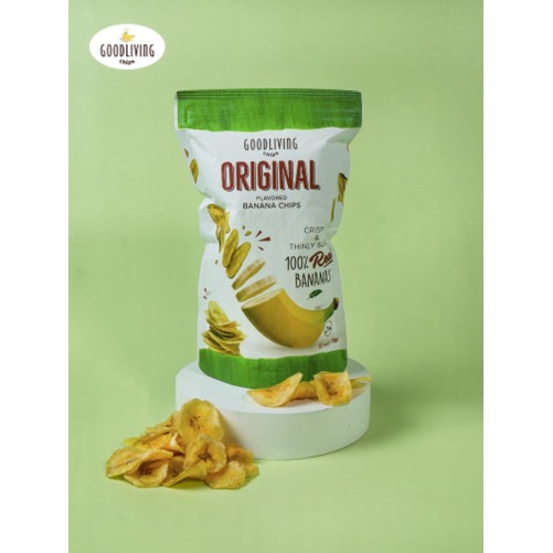 Keripik Pisang Good Living Original 55gr - Banana Chips Original 55gr