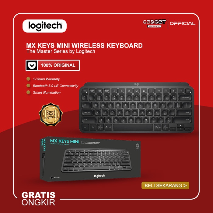 Logitech MX Keys Mini Wireless Bluetooth Keyboard Smart Illumination