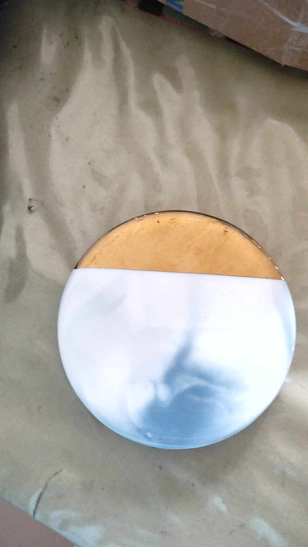 Imperfect Tatakan Gelas Keramik / Alas Gelas Marble Coaster Marmer Motif Gold Anti Panas Anti Selip