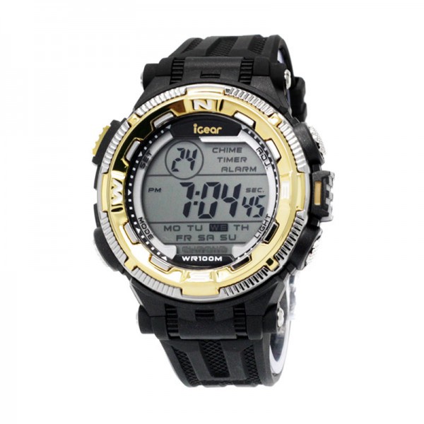 IGEAR I21-1928 - Jam Tangan Pria - Hitam-Gold