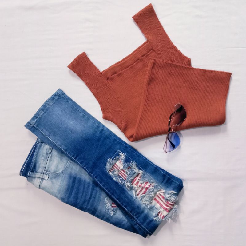 Tank Top Rajut Wanita | Korean Knit Tank Top | Tank Top Wanita Square Neck | Style Korea | Tank Top-Coral