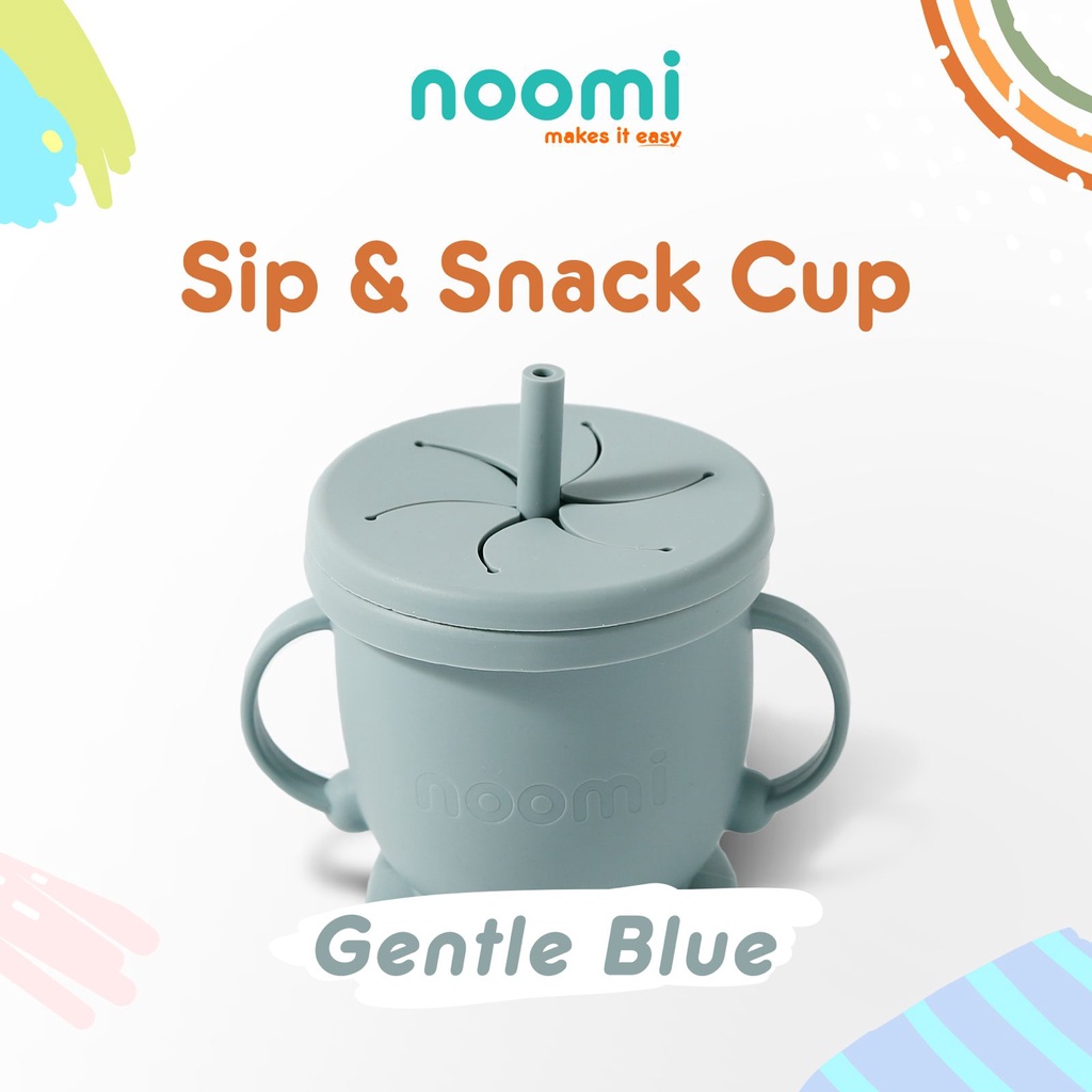 Noomi Silicone Sip And Snack Cup - Botol Minum Silicone Anak