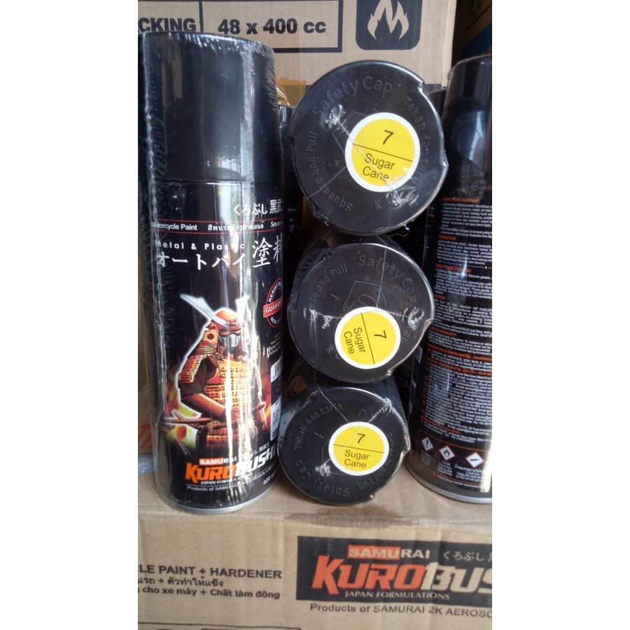 cat semprot samurai kurobushi pilok pilox samurai sugar cane 7 400ml kuning muda