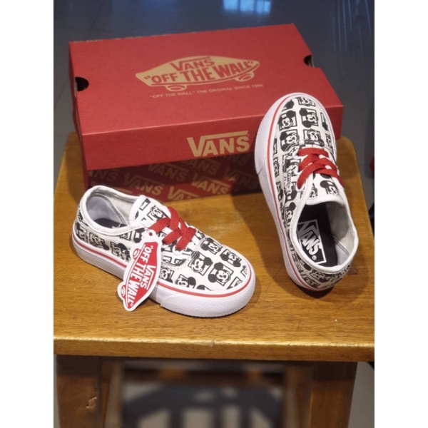 SEPATU ANAK VANS MICKEY AUTHENTIC TALI MERAH PREMIUM HIGH QUALITY SEPATU ANAK VANS MICKEY