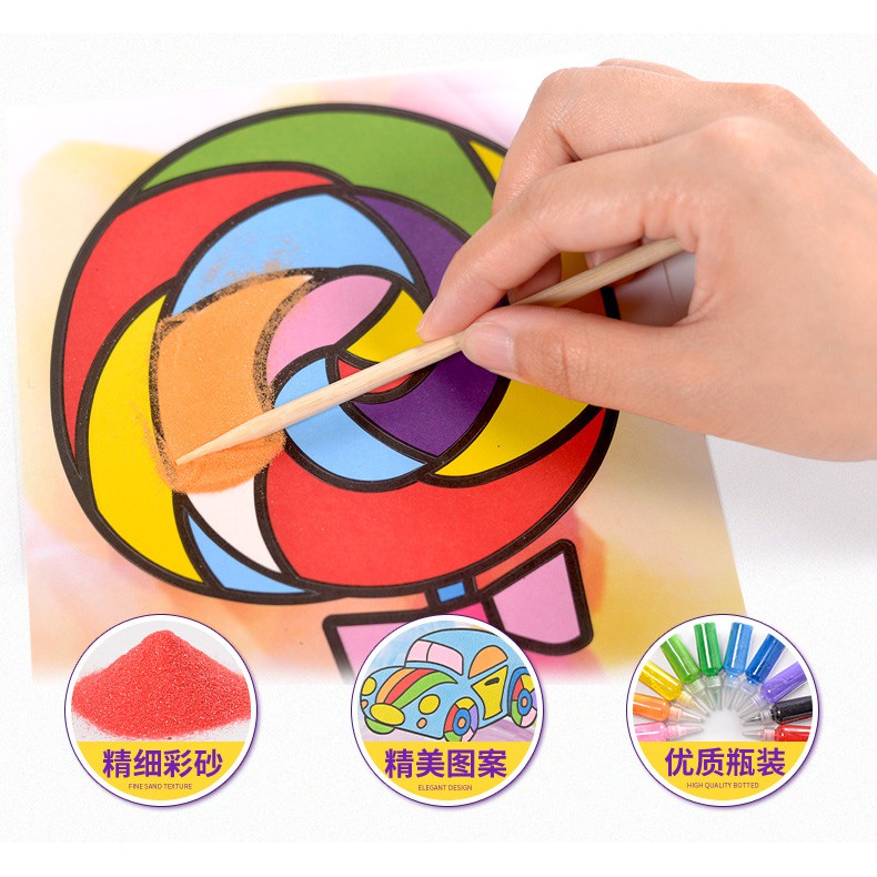 TweedyToys - Sand Painting Set - Paket Mewarnai Pasir Dus