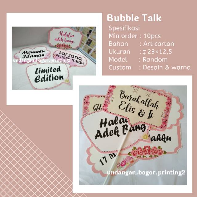

Bubble talk wedding - photobooth pernikahan