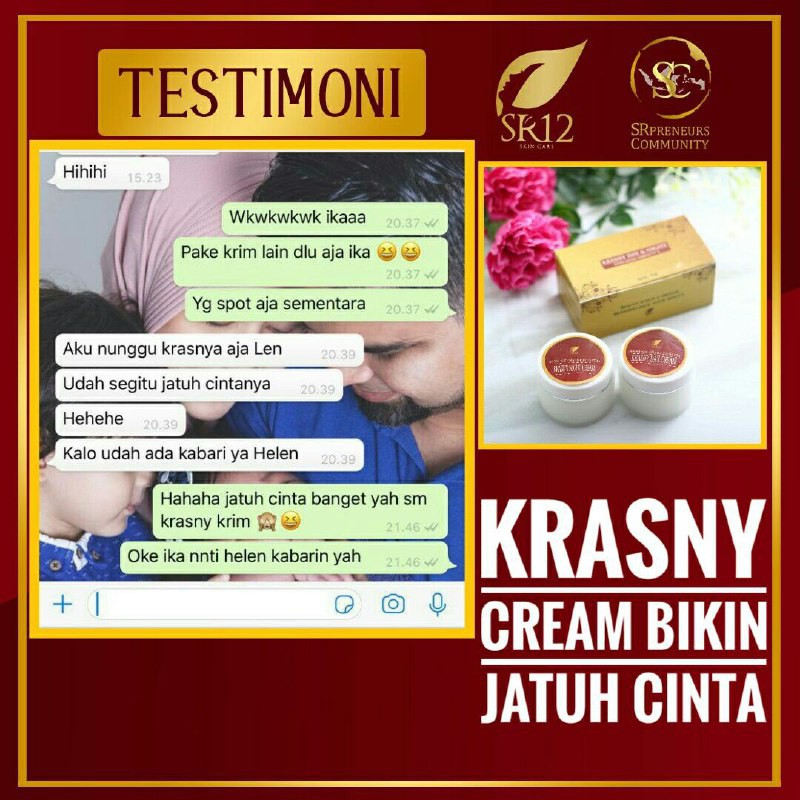 KRIM JERAWAT &amp; FLEK HITAM BPOM / KRASNY DAY &amp; NIGHT CREAM SR12 / KULIT KERING/ MENCEGAH PENUAAN DINI