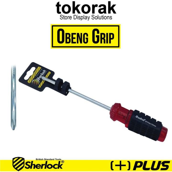 OBENG SHERLOCK GRIP PLUS (+) 6 INCH OBENG PLUS OBENG KEMBANG