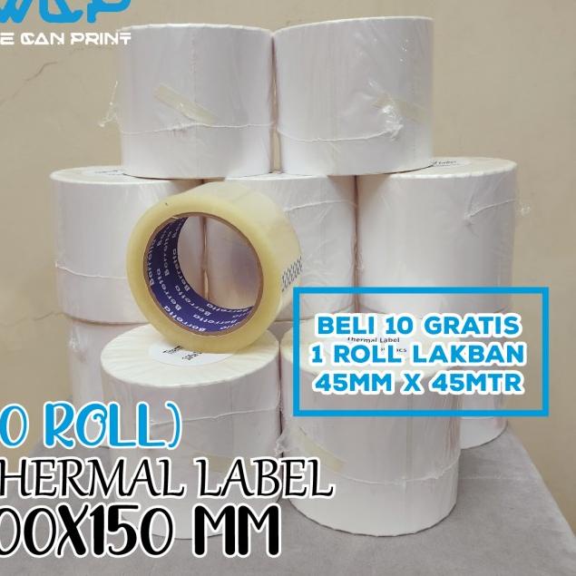 

✧ LABEL BARE 100X150 MM STICKER LABEL THERMAL 100X150 MM 500 PCS ➵