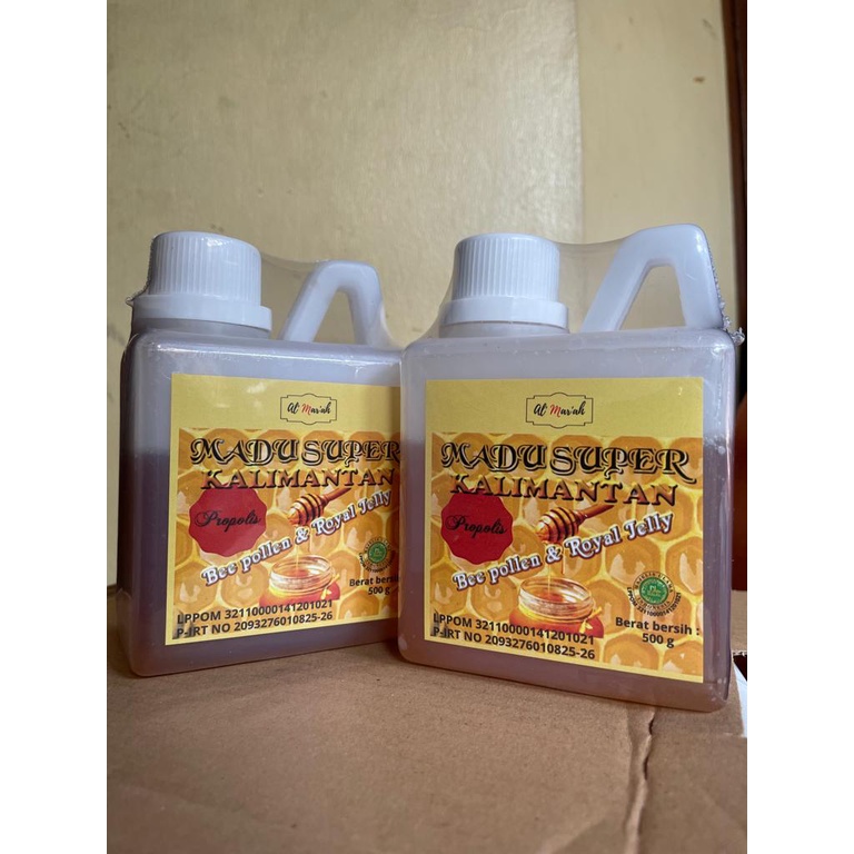 500 gr Best Seller Madu Super Kalimantan Bee Pollen Propolis dan Royal Jelly