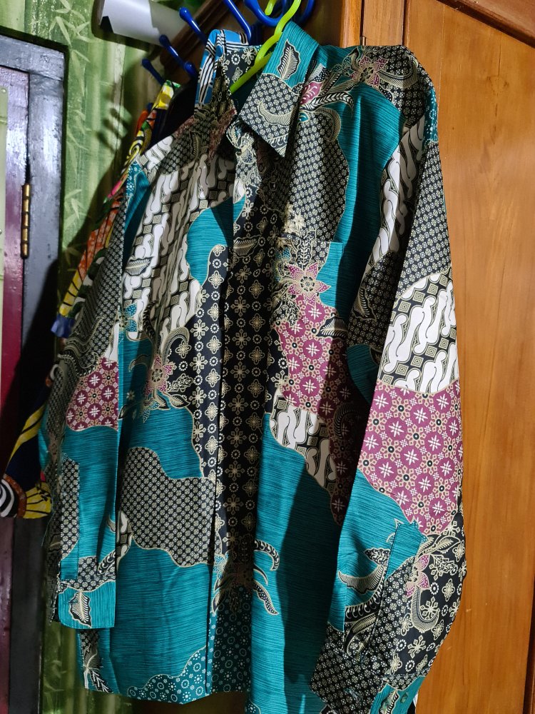 Kemeja Batik - Semi Sutera - Kemeja Textile Furing Hq - No Sanwos