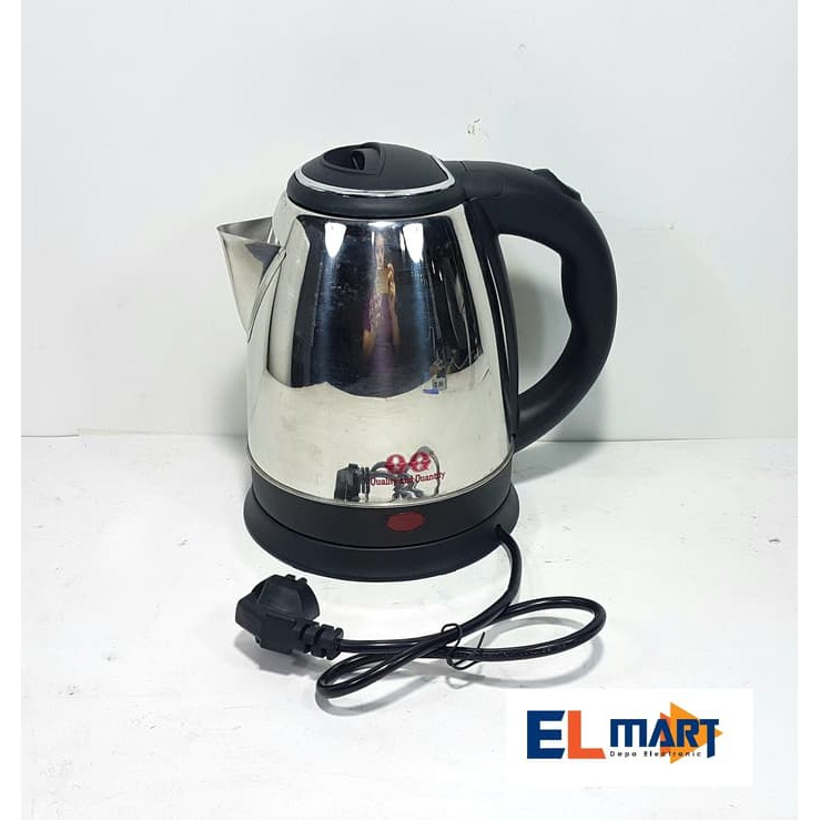 QQ electric kettle QK 158/teko ceret listrik 1,5L stainless murah QQ158 kettle listrik