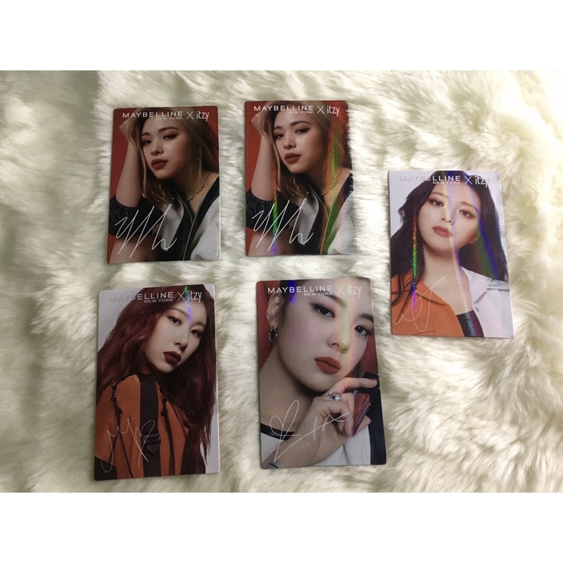 ITZY PHOTOCARD MAYBELLINE | RYUJIN YEJI LIA YUNA CHAERYEONG PHOTOCARD MAYBELLINE