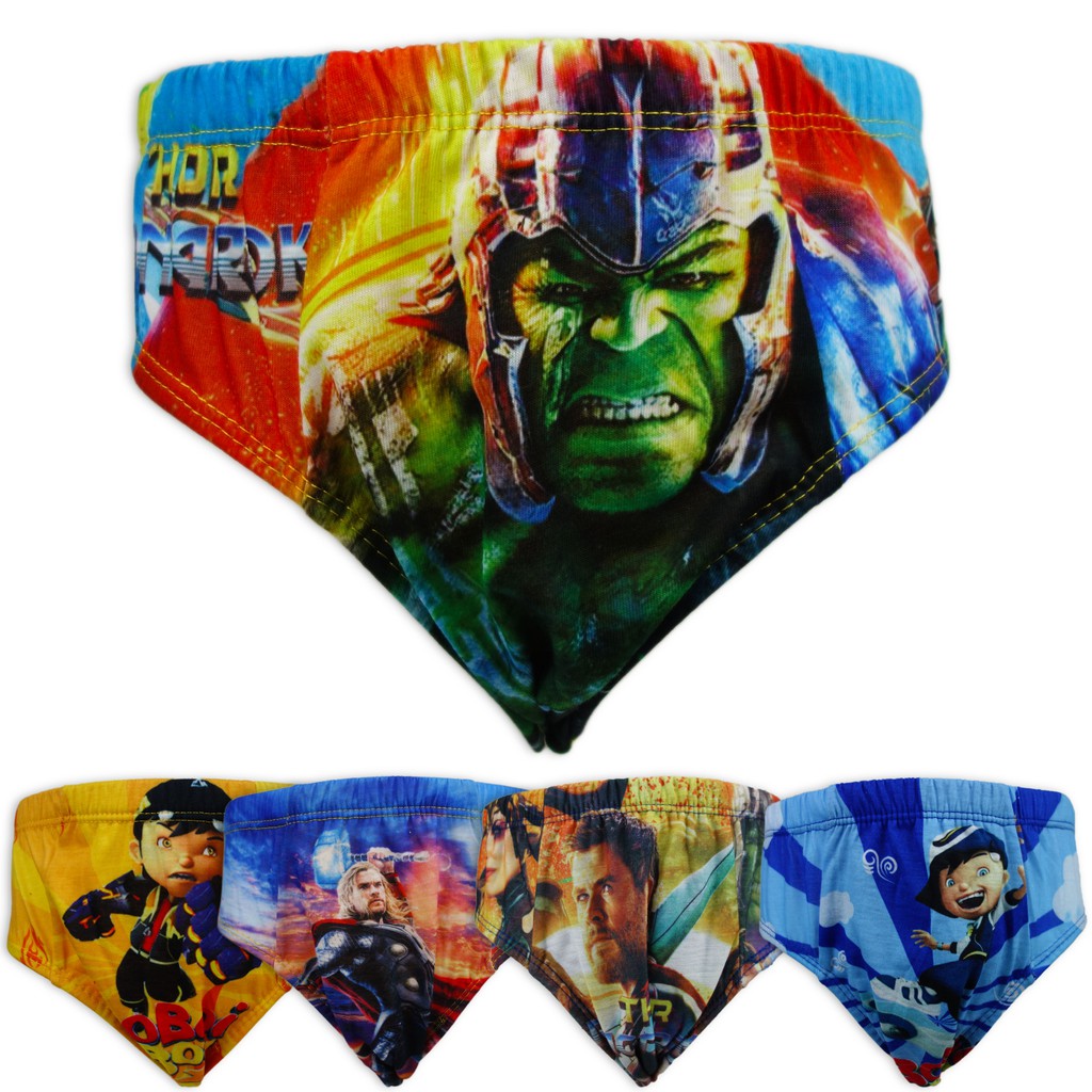 Celana Dalam Anak Laki / CD Sablon Gambar Avenger Kartun Naruto Boboiboy Termurah
