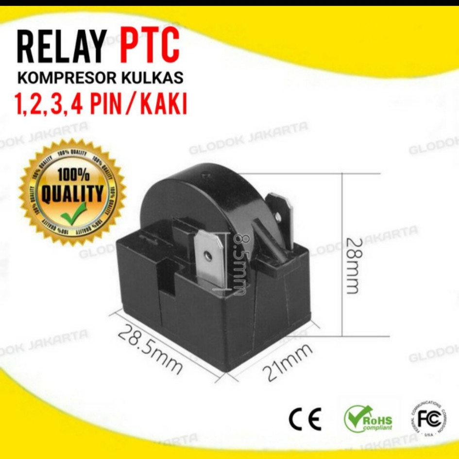 Relay PTC Kulkas Kompresor 1 Pin 2 Pin 3 Pin 4 Pin Best Quality