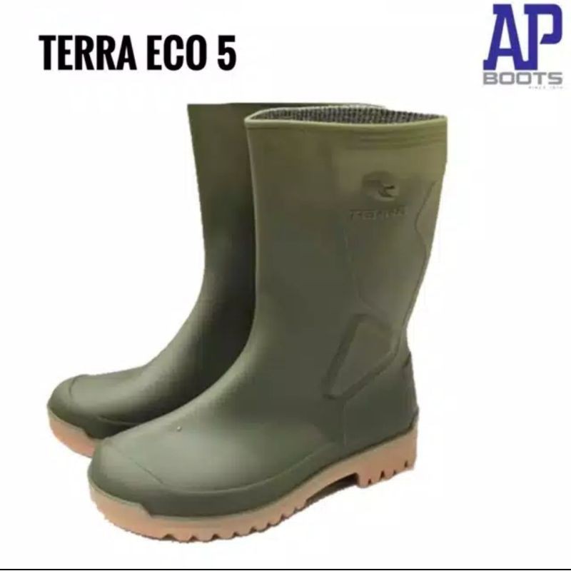 Sepatu Boots Karet Ap Boots Art Eco 5 Pendek / Sepatu Boots Murah / Sepatu AP Boots Eco 5 Hijau