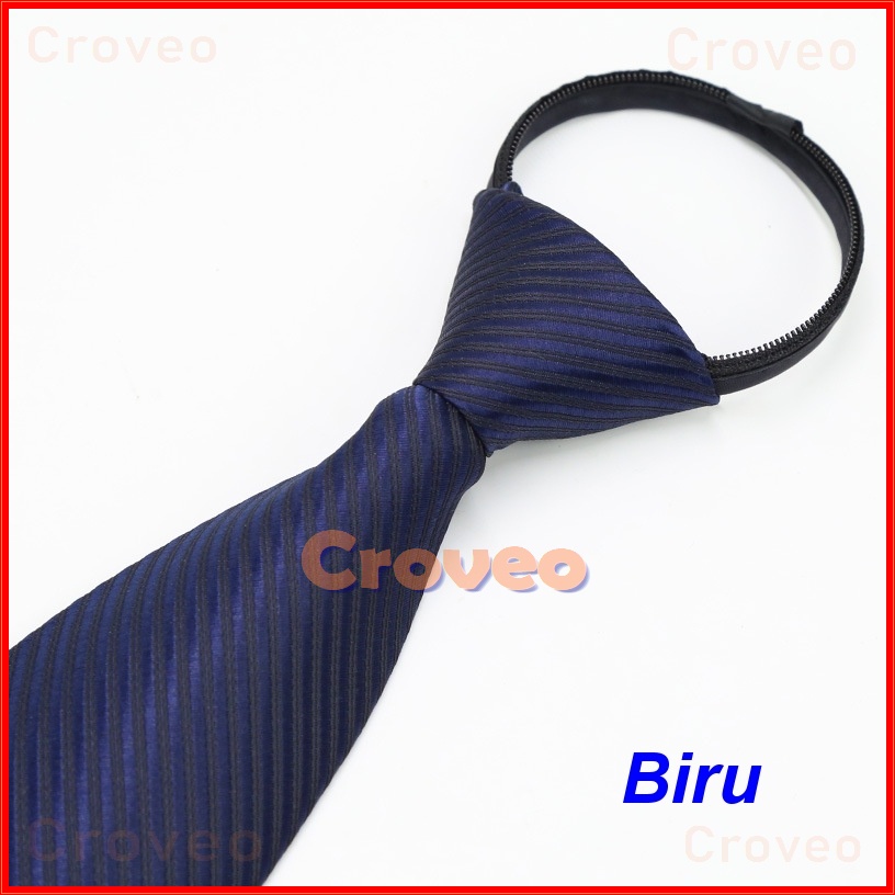 Dasi Pria Instan Resleting 3 Inch Garis Salur Instant Langsung 8 cm Otomatis Hitam Siap Pakai Jadi Zipper Formal Merah Warna Biru SIlver tie Necktie Praktis Velcro Remaja Polos Wisuda Seragam Kerja Kantor Pengantin Set Resmi Mewah Simpel Slim Premium Set