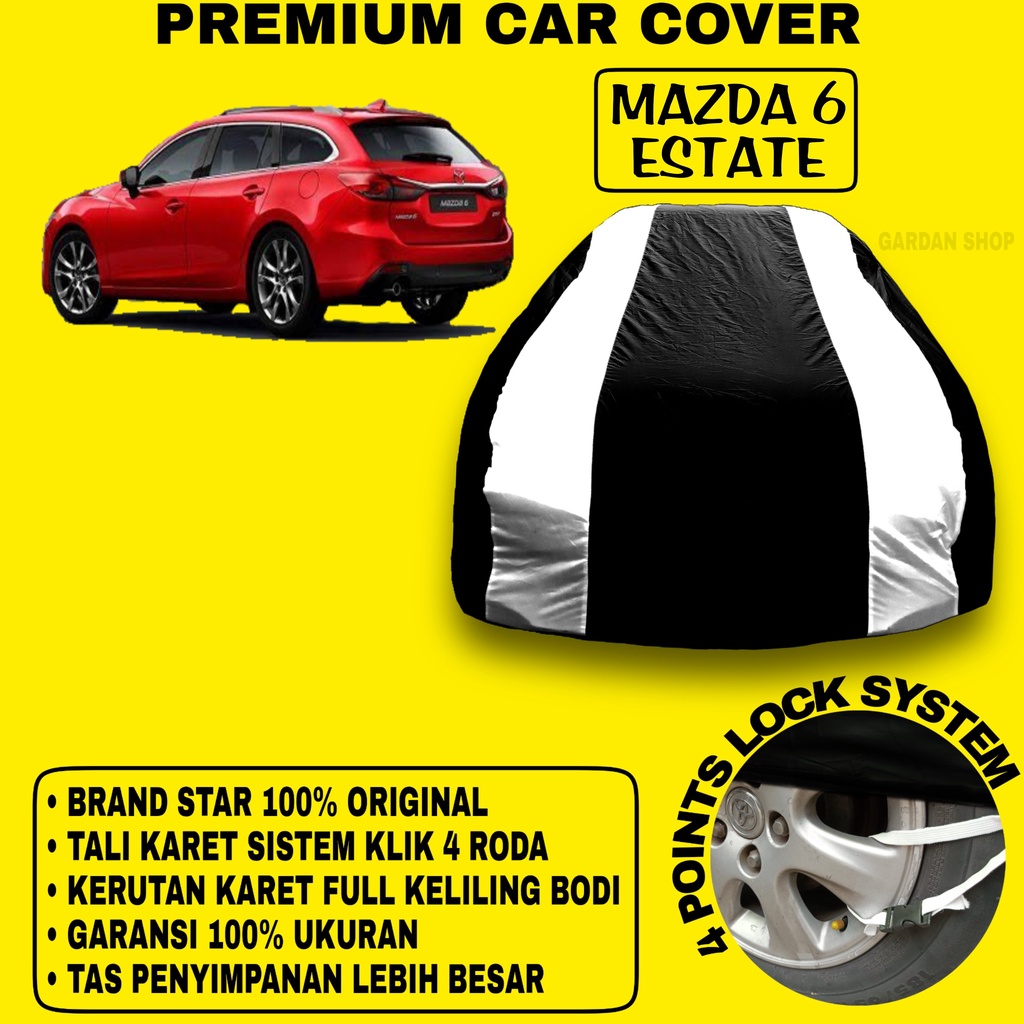 Body Cover MAZDA 6 ESTATE Sarung Strip SILVER Penutup Pelindung Selimut Bodi Mobil Mazda 6 Estate PREMIUM