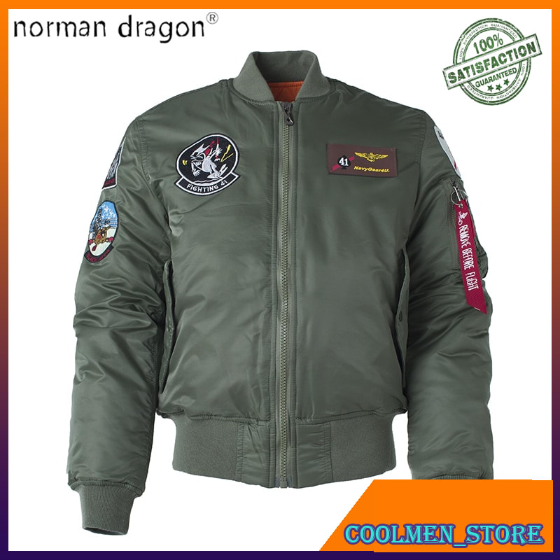 Jaket Pria Bomber Impor Eksklusif 2018 Top Gun Thick Winter Bomber Flight Ma-1 Jacket polar