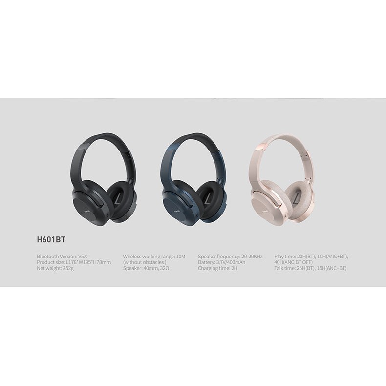 HAVIT Noise Cancellation Wireless Bluetooth on Ear Headphones Wireless Foldable Headset for Sports