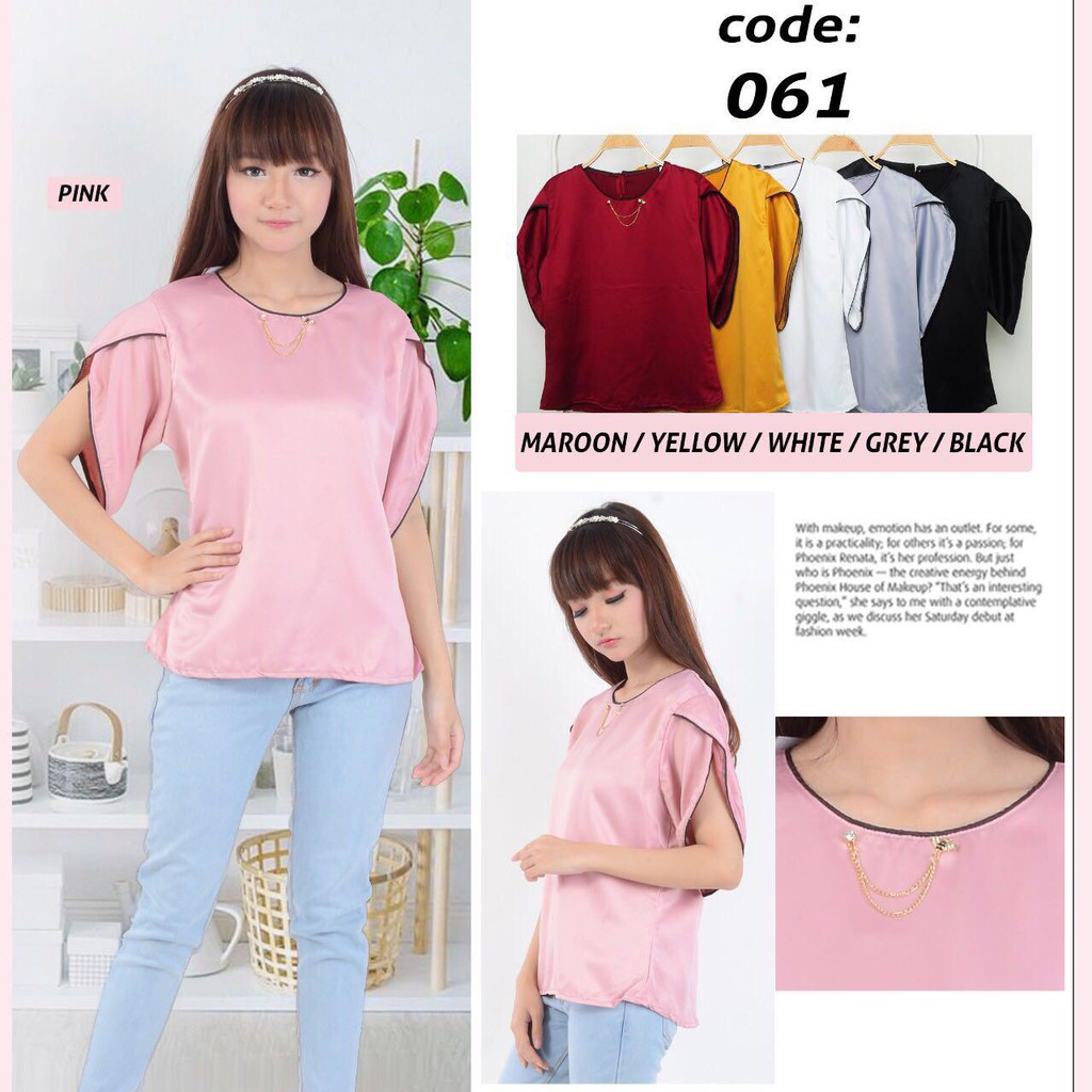 Atasan Wanita Bahan Satin Murah - 061 Satin