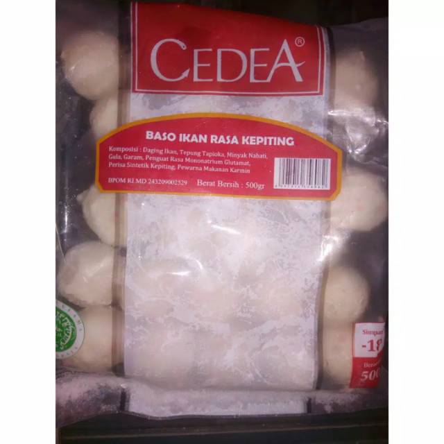 

Cedea baso ikan rasa kepiting 500gr