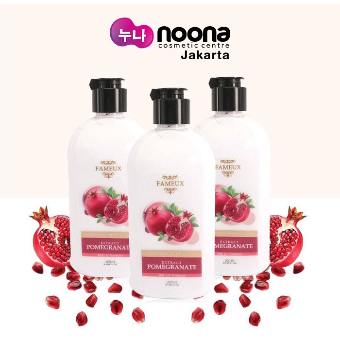 FAMEUX WHITENING BODY LOTION EXTRACT POMEGRANATE 250GR -NJ