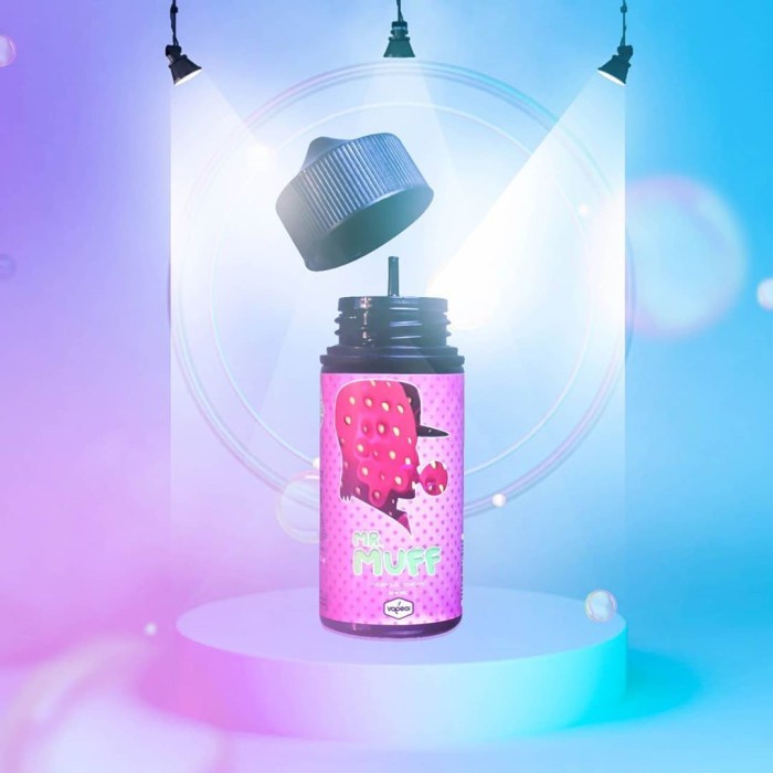 LIQUID 100ML MR MUFF BUBBLEGUM STRAWBERRY 0MG