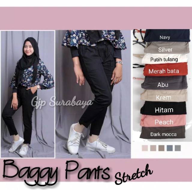 Celana kerja wanita hitam size M L XL 2L 3L 4L 5L