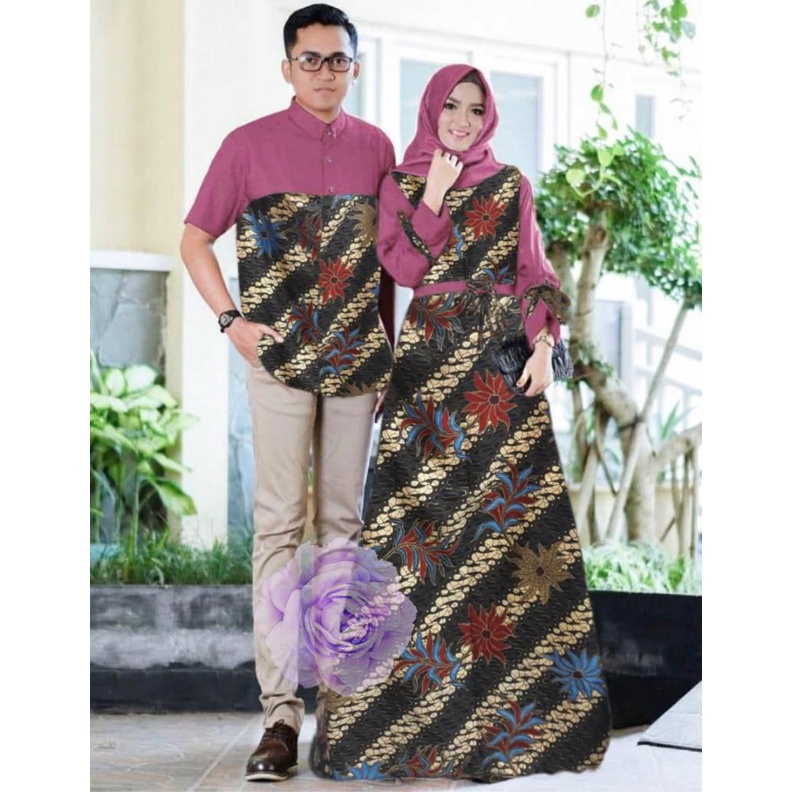 CP COUPLE LENTERA FASHION PRIA WANITA / GAMIS BATIK SEPASANG / PAKAIAN MUSLIM