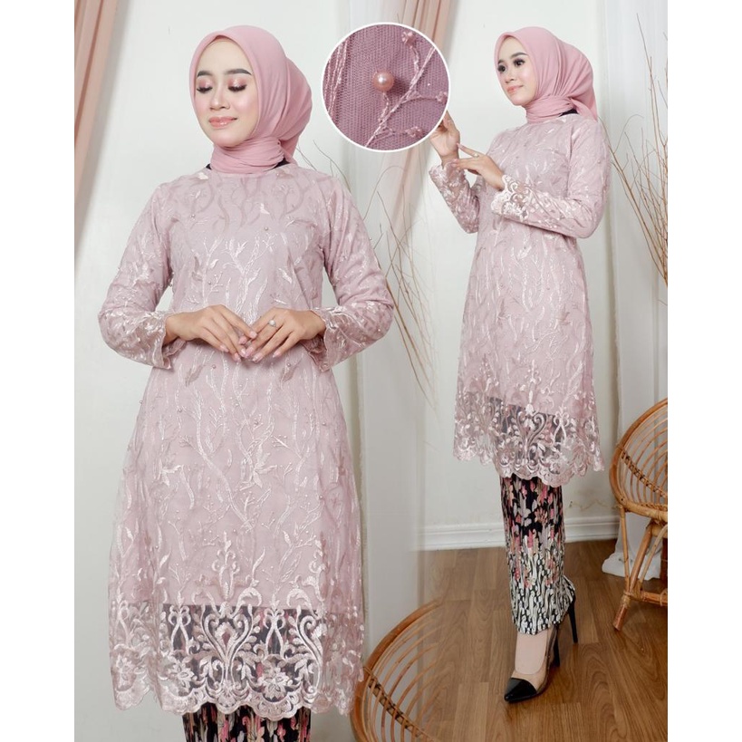 Set Tunik Mikhaila Terbaru 2022//Setelan Tunik Tille dan Rok Plisket//Baju Kebaya Termurah//Seragam Pesta/Baju kurung/set pakaian tradisional/pakaian wanita/kebaya/termurah/modern