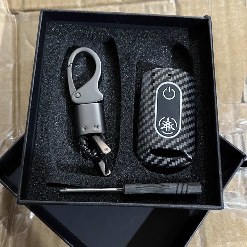 Karbon Cover Remote Kunci Smart Key Motor Yamaha AEROX NMAX LEXY FAZZIO Premium Keyless-1