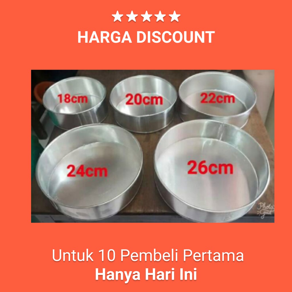 Loyang kue bulat 1 set 5 pcs