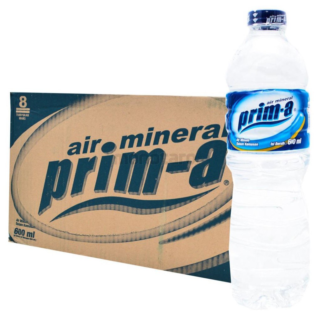 

AIR MINERAL PRIM-A KEMASAN BOTOL PLASTIK TANGGUNG 600ML 1KARTON ISI 24 BOTOL