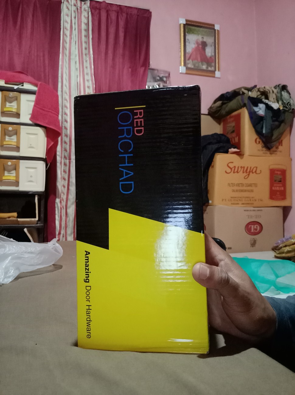 Kunci Pintu Aluminium Handle Plat Sevitro Warna Hitam, Putih, Coklat (kunci Pintu Aluminium)