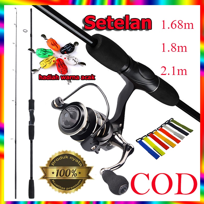 Set Pancing 1.65M/1.8M/2.1M joran Pancing Spinning Baitcasting Fishing Rod Carbon Fiber Max Drag 7KG Dengan Bahan Serat Karbon Joran Pancing Carbon Pancing Set Lengkap Untuk Memancing Joran Pancing Set