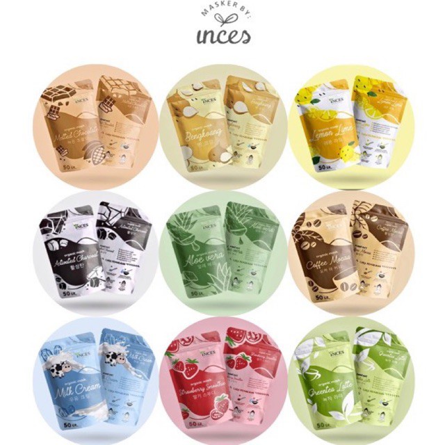 QEILA - MASKER ORGANIK BUBUK BY INCES FACEMASK ORGANIC (50 GRAM)