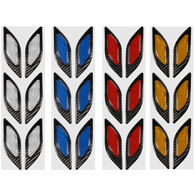 LARATH Carbon Fiber Car Sticker Auto Warning 6 PCS 1183PTH