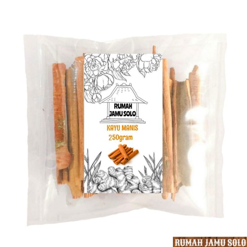 

RUMAH JAMU SOLO - Premium Quality Kayu Manis 250gram rempah alami bumbu dapur