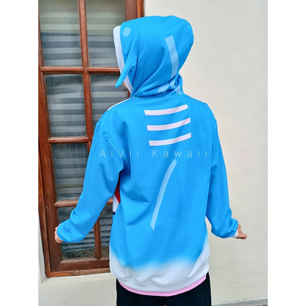 【AiVii】JAKET HOODIE GAWRGURA HOLOLIVE VTUBER UNISEX PRIA WANITA