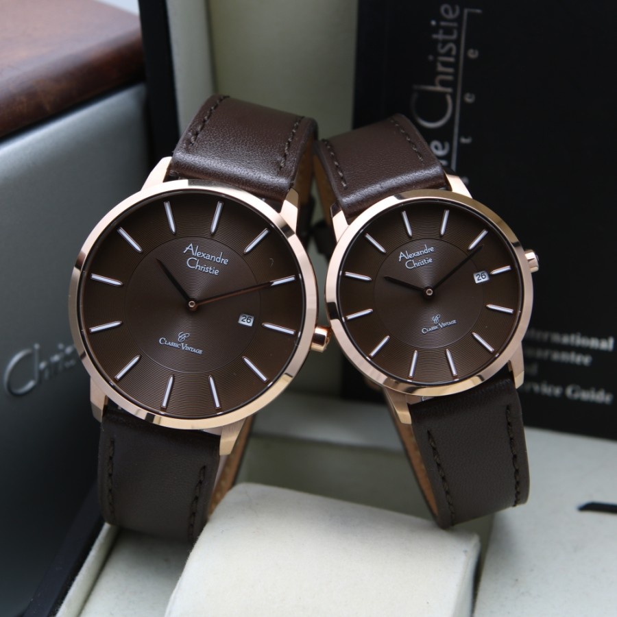ALEXANDRE CHRISTIE AC 8653 ROSEGOLD BROWN COUPLE. ORIGINAL