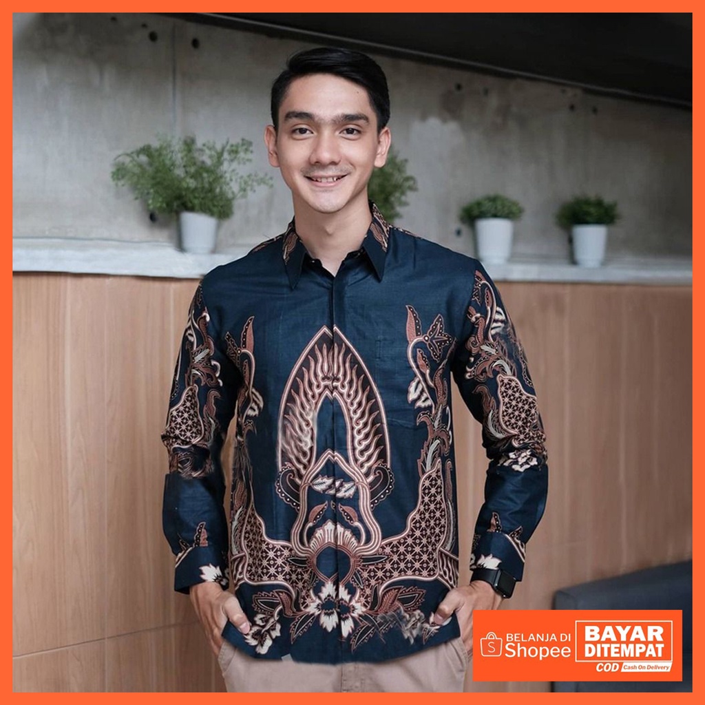 Kemeja batik lengan panjang size m l xl xxl xxxl