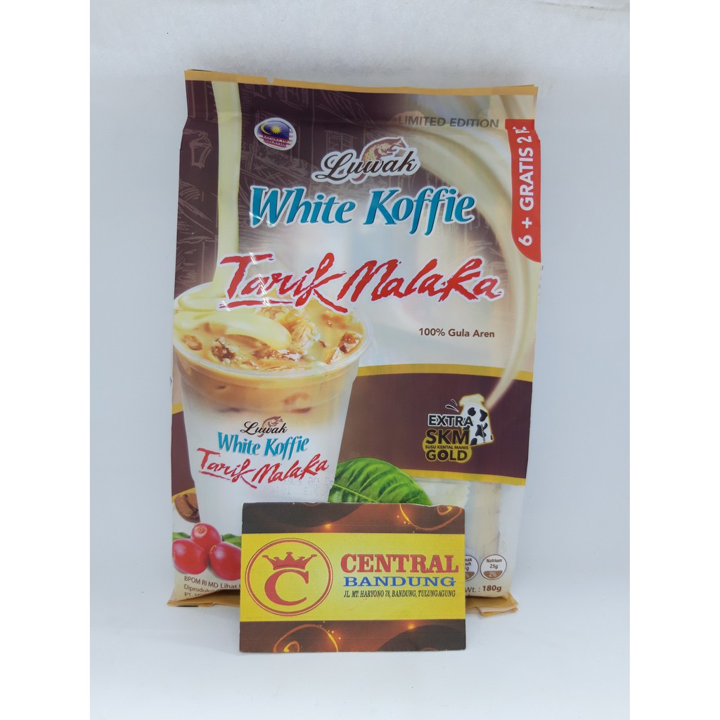 

WHITE COFFEE KOPI TARIK MALAKA 180gr isi 6 sachet @30gr / Centralbandung