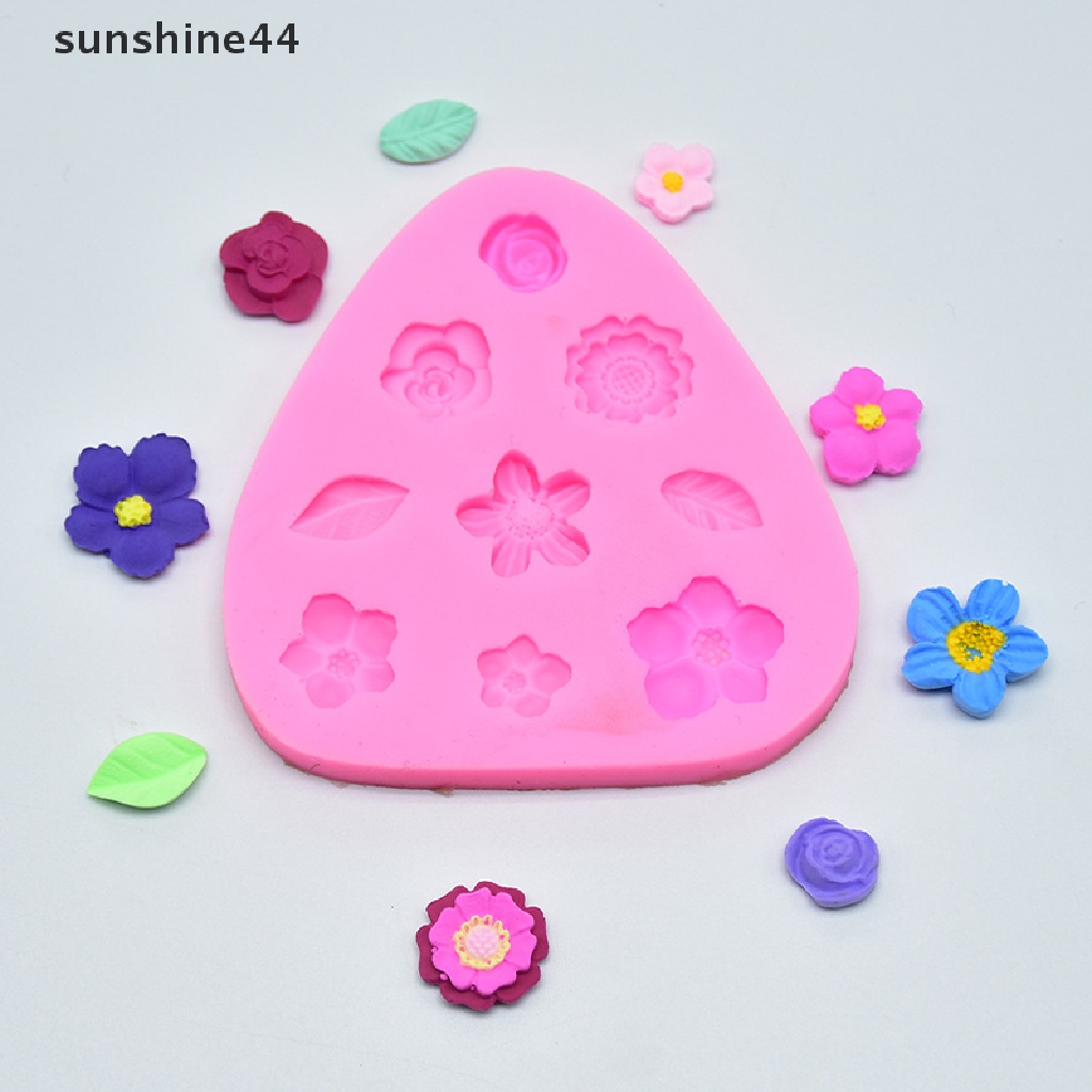 Sunshine Flower Cetakan Silikon Bentuk Bunga Untuk Fondant Kue / Jelly / Permen / Cokelat