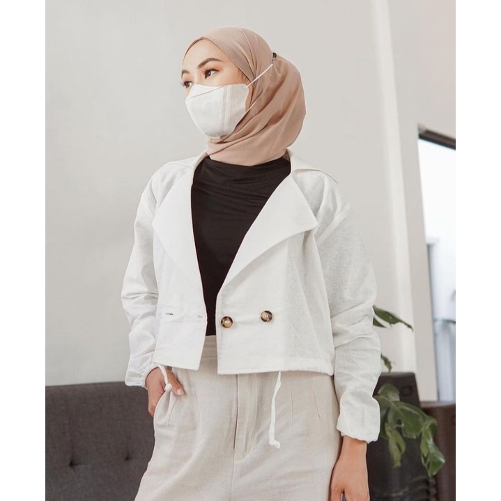 ELVIRA BLAZER/linen/atasan terbaru/casual/jaket/terbaru/terlaris